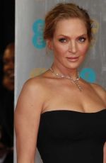 UMA THURMAN at 2014 BAFTA Awards in London