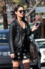 VANESSA HUDGENS in Black Boots Out and About in Los Angeles