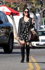 VANESSA HUDGENS in Black Boots Out and About in Los Angeles