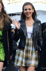 VICTORIA JUSTICE Leaves Rebecca Minkoff Spring 2014 Fashion Show in New York