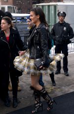 VICTORIA JUSTICE Leaves Rebecca Minkoff Spring 2014 Fashion Show in New York