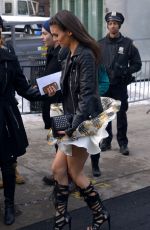 VICTORIA JUSTICE Leaves Rebecca Minkoff Spring 2014 Fashion Show in New York