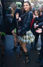 VICTORIA JUSTICE Leaves Rebecca Minkoff Spring 2014 Fashion Show in New York