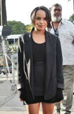 ZOE KRAVITZ on the Set of Extra in Universal Studio