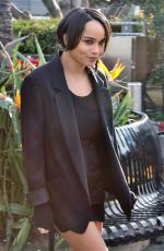 ZOE KRAVITZ on the Set of Extra in Universal Studio