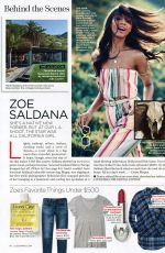 ZOE SALDANA in Lucky Magazine, February 2014 Issue