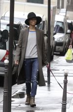 ZOE SALDANA Out and About in Paris