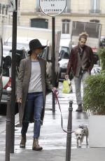 ZOE SALDANA Out and About in Paris