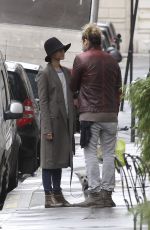 ZOE SALDANA Out and About in Paris