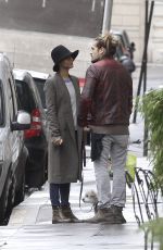 ZOE SALDANA Out and About in Paris