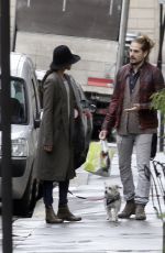 ZOE SALDANA Out and About in Paris