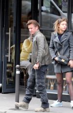 ADELE EXARCHOPOULOS and Saen Penn Out and About in Paris