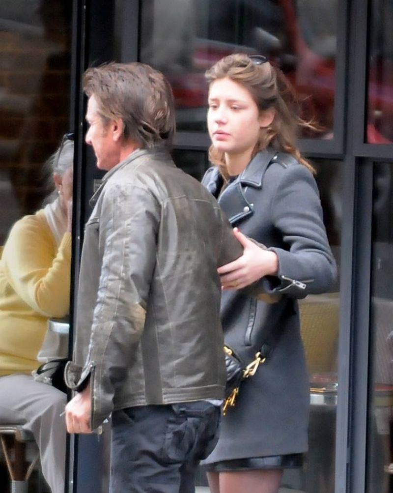 ADELE EXARCHOPOULOS and Saen Penn Out and About in Paris.