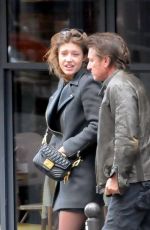 ADELE EXARCHOPOULOS and Saen Penn Out and About in Paris