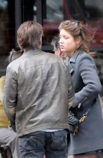 ADELE EXARCHOPOULOS and Saen Penn Out and About in Paris