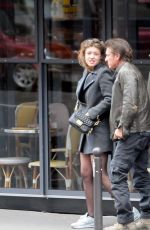 ADELE EXARCHOPOULOS and Saen Penn Out and About in Paris