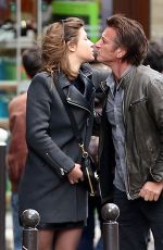 ADELE EXARCHOPOULOS Kisses Saen Penn Out in Paris