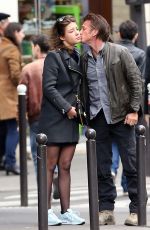ADELE EXARCHOPOULOS Kisses Saen Penn Out in Paris