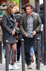 ADELE EXARCHOPOULOS Kisses Saen Penn Out in Paris