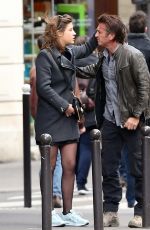 ADELE EXARCHOPOULOS Kisses Saen Penn Out in Paris