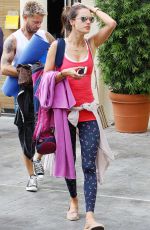 ALESSANDRA AMBROSIO Leaves Yoga Class in Brentwood