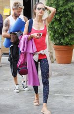 ALESSANDRA AMBROSIO Leaves Yoga Class in Brentwood