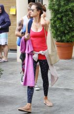 ALESSANDRA AMBROSIO Leaves Yoga Class in Brentwood