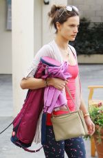 ALESSANDRA AMBROSIO Leaves Yoga Class in Brentwood
