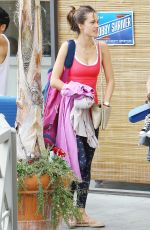 ALESSANDRA AMBROSIO Leaves Yoga Class in Brentwood