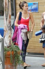 ALESSANDRA AMBROSIO Leaves Yoga Class in Brentwood