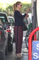 ALI LARTER at a Gas Station in Los Angeles