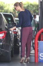 ALI LARTER at a Gas Station in Los Angeles