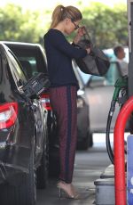 ALI LARTER at a Gas Station in Los Angeles