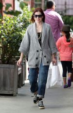 ALYSON HANNIGAN Leaves Brentwood Country Mart in Los Angeles