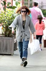 ALYSON HANNIGAN Leaves Brentwood Country Mart in Los Angeles