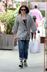 ALYSON HANNIGAN Leaves Brentwood Country Mart in Los Angeles