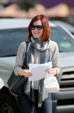 ALYSON HANNIGAN with New Hairstyle Out in Los Angeles