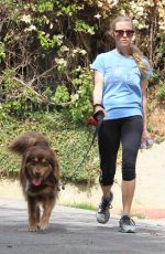 AMANDA SEYFRIED in Leggings Hiking with Her Dog in Runyon Canyon