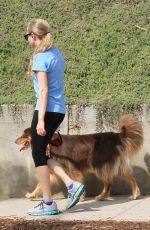 AMANDA SEYFRIED in Leggings Hiking with Her Dog in Runyon Canyon