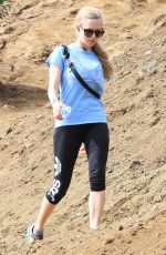 AMANDA SEYFRIED in Leggings Hiking with Her Dog in Runyon Canyon