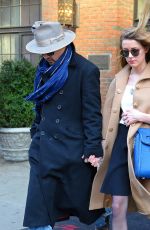 AMBER HEARD and Johnny Depp Leaves a Hotel in New York