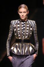 ANJA RUBIK at Balmain Fall/Winter 2014/15 Fashion Show in Paris