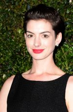 ANNE HATHAWAY at Chanel Charles Finch Pre-Oscar Dinner in Los Angeles