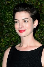 ANNE HATHAWAY at Chanel Charles Finch Pre-Oscar Dinner in Los Angeles