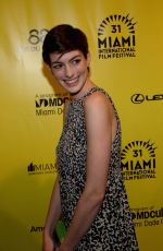 ANNE HATHAWAY at Elsa and Fred Red Carpet in Miami