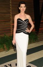 ANNE HATHAWAY at Vanity Fair Oscar Party in Hollywood