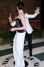 ANNE HATHAWAY at Vanity Fair Oscar Party in Hollywood