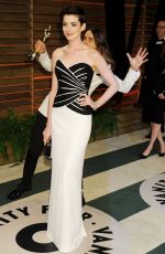 ANNE HATHAWAY at Vanity Fair Oscar Party in Hollywood