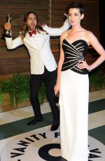 ANNE HATHAWAY at Vanity Fair Oscar Party in Hollywood