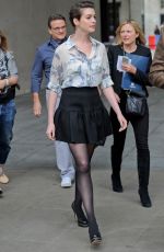 ANNE HATHAWAY Leaves BBC Studios in London